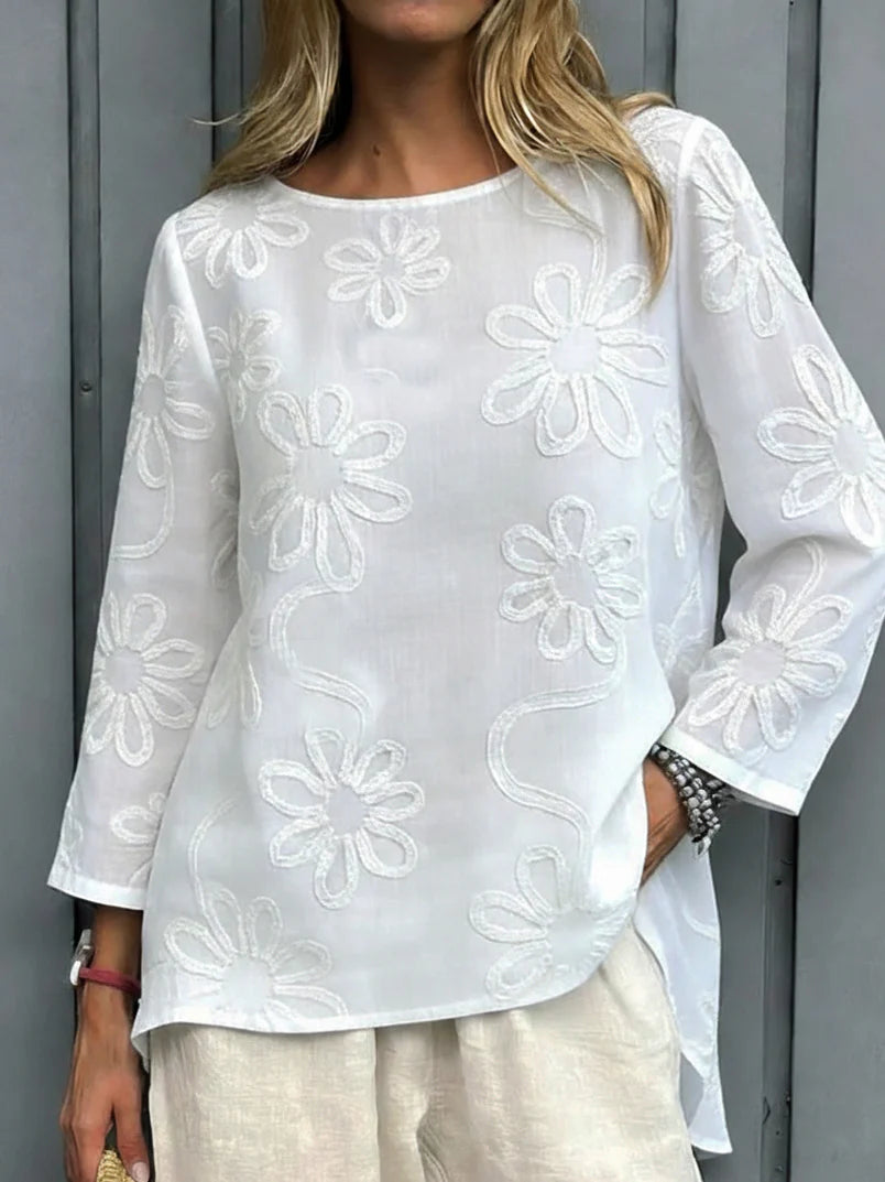 Blusa Rosalia - in lino e cotone