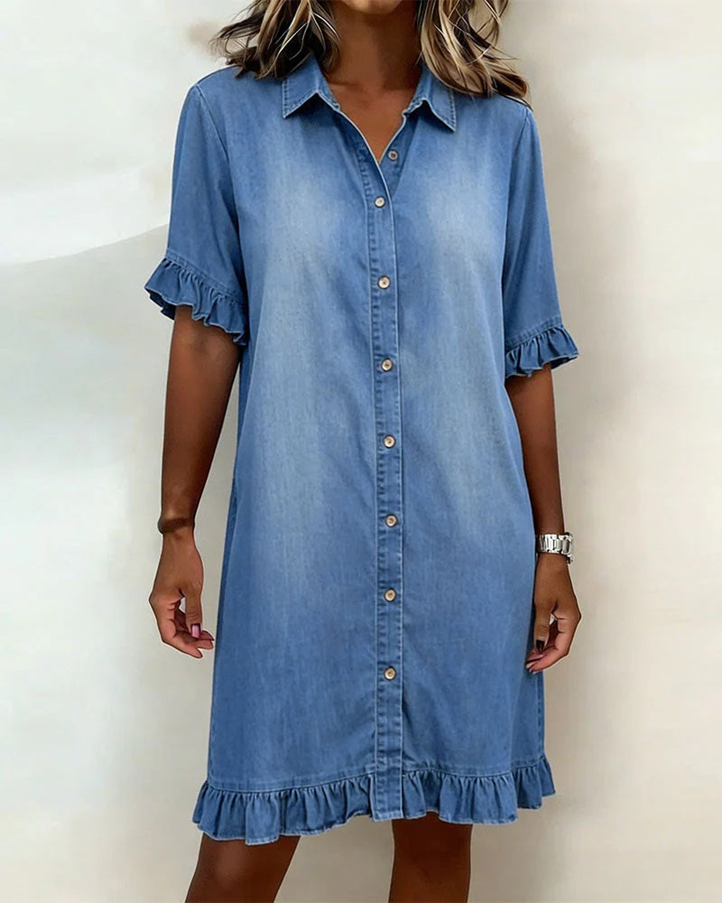 Vestito Michela - in cotone demin leggero