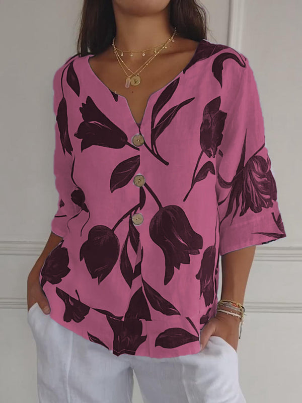 Blusa Alice - in lino e cotone